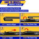 3 wipers Replacement for 2017-2022 Nissan Rogue Sport, Windshield Wiper Blades Original Equipment Replacement - 28"/18"/12" (Set of 3) U/J HOOK