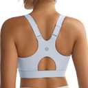 RUNNING GIRL Sports Bra for Women,Adjustable Straps Sports Bras High Support Sports Bra with Sewn in Pads(3100_Grey_XXL) (Gray)