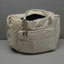 Weekender Overnight Bag Women: Large Travel Duffle Bag with Shoe Compartment & Wet Pocket Carry On Tote Bag Gym Duffel Bag with Toiletry Bag Bag for Hospital Beige