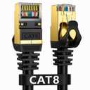 Dacrown Cat 8 Ethernet Cable 100FT, 40Gbps 2000MHz High-Speed Network Cable