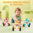 Push and Go Toy Cars for 1 2 3 Years Old Boys Toddlers Girls Kids Animal 360 Rotate Face Changing Baby Cars Toys Infant 6-12-18 Months Toys for First Birthday Gifts for One Two 1-3 Year Old