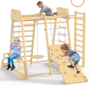 BlueWood Indoor Playground 9-in-1 Jungle Gym Kids Climbing Toys with 7in1 Climber Set