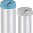 CM Silicone Beverage Can Lid Cover Protector for Slim Can and Skinny Can Hard Seltzer, Soda, Beer, Energy Drinks, Juice (Dark Blue (1 Pc) + Gray (1 Pc))