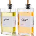 APT 1101 Olive Oil Dispenser For Kitchen, Cooking Oil And Vinegar Dispenser Set, Olive Oil Bottle, Soy Sauce Dispenser, Coffee Syrup Bottles With Stainless Steel Pourers - 2 Pcs, Gold