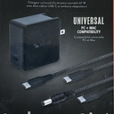 Helix Powerplus+ 67W Universal Laptop Charger with 2 Usb c Cable and Adapter Tip