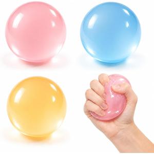 3PCS Mixed Coconut Oil Squishy,2026 New Coconut Oil Stress Ball,Slow Rising Squeeze Ball,100% Odorless, Non-Sticky, Easy to Clean, Improving Focus, Or Easing Tension During Study, Work, Or Relaxation