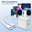 GREPHONE iPhone Charger Fast Charging,20W PD USB C Wall Charger 4 Pack with 6FT Fast Charging Cable - Fast Charger for iPhone 14/14 Pro Max/13/13 Pro/12/12 Pro/11/11 Pro/XS, iPad