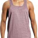 MIER Men's Sleeveless Workout Shirts Quick Dry Swim Athletic Gym Running Muscle Beach Tank Tops for Men (L)