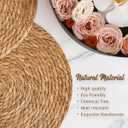 13 in Round Woven Placemats Plate Chargers Set of 10, Boho Farmhouse Rustic Woven Place Mats for Dining Table Decor, Rattan Wicker Table Mats Jute Braided Chargers for Dinner Plates