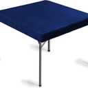 Frienda Game Table Cover Felt Game Tablecover Folding Tablecloth for Card Table for Playing Poker Cards Mahjong Jigsaw Puzzles Board Games, Table Not Included (Blue, 34 x 34 x 4 Inch)