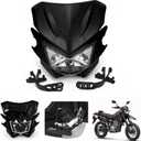 AnXin Dirt Bike LED Headlight,Motorcycle Head Light Universal for KLX300 KX250 KLX140 KLX230R KLX300R KLX110 KX125 KX450F KX250F KDX200 Dirt Pit Bike Supermoto Black