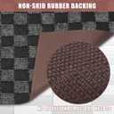Runner Rug 2 ft x 6 ft Carpet Runners, Indoor/Outdoor Hallway Kitchen Entryway Bedroom Area Rugs with Non-Slip Rubber Backing, Garage mat, Checkered Black, Custom