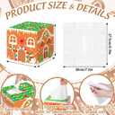 FYSUIMU 12Pcs Christmas Facial Tissues Cube Boxes Gingerbread House Square Tissue Box Cover with 600 Sheets 3 Ply Napkins for Xmas Holiday Home Party Car Accessories