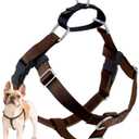 2 Hounds Design Freedom No Pull Dog Harness, Adjustable Harness, Easy Walking & Comfortable Control, Fits Small, Medium & Large Dogs, Solid Colors, Made in USA, 1" MD, Brown