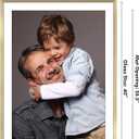 Americanflat 28x40 Poster Frame with Polished Plexiglass - Use as 24x36 Frame with Mat or Display 28x40 Photo Without Mat - Streamline Collection - Thin Border Picture Frames for Wall - Gold