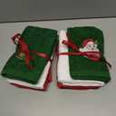 Christmas Hand Towels for Bathroom 16 x 25 inch, 6 Pack Embroidery Design 100% Cotton Super Soft and Absorbent Dish Towels, for Holiday, Kitchen, Drying, Cleaning Gift