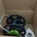 Water Hose Reel Cart, Holds 60-80 Ft of 5/8 Inch Hose, Green Wall Mounted Garden Hose Cart, Portable Hose Reel for Convenient Storage and Watering