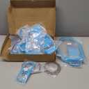 23PCS Full Set Interior Decoration Trim Kit for Jeep Wrangler JL JLU Gladiator JT 2018-2023 Steering Wheel Door Handle Air Conditioning Vent Cup Holder Reading Light Headlight Gear Cover (Light Blue)