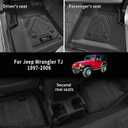 All Weather Floor Mats & Cargo Liner Compatible for 1997-2006 Jeep Wrangler TL/LJ Accessories (for1997-2006 Jeep Wrangler TJ/LJ)