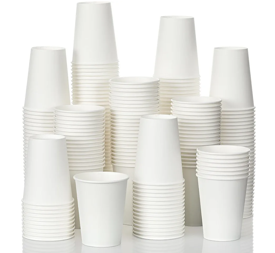 AOZITA 1200 Pack 12 oz Disposable Paper Coffee Cups, White Paper Hot/Cold Beverage Drinking Cup for Water, Juice, Coffee, Tea