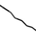 Signature Fitness Standard Threaded Curl Barbell Curl Bar with Collars, 48 inch, Black