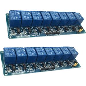 2PCS DC 5V 8 Channel Relay Module Compatible with Arduino R3 MEGA Raspberry Pi with Optocoupler High/Low Level Trigger Expansion Board