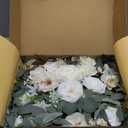 Faux Arch Flower Swag Set of 2 for Wedding Welcome Signs Floral Swag Wedding Reception Ceremony Signs Decor (White)