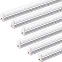 Barrina T5 LED Ceiling Light Fixtures, 2FT, 5000K (Daylight White), 1100LM, 10W, Corded Electric with Built-in ON/Off Switch, Linkable LED Shop Lights for Garage, Workshop, ETL Listed, 6 Packs