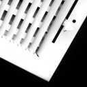 HVAC Premium 20" X 10" 2-Way-Vertical AIR Supply Grille - Vent Cover & Diffuser - Flat Stamped Face - White [Outer Dimensions: 21.75"w X 11.75"h]