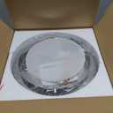 Crystal Chrome Flush Mount Ceiling Light,LED Dimmable 5CCT 3000K-6000K Lighting Fixtures Modern Round 36W Chandelier for Kitchen Entryway Bedroom Dining Room 15 Inch