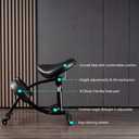 Kneeling Chair with Wheels, Ergonomic Balance Chair for Home and OfficeAdjustable Saddle Chair to Improve Your Posture,Comfortable Knees and Footrest,Black,SSS-1459-M