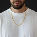 5mm/7mm Real Gold Plated Cuban Link Chain for Men, Mens Stainless Steel Gold Chain Necklace Jewelry for Men
