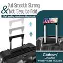 24 Inch Medium Checked Hardside Luggage, ABS+PC Hardshell Suitcase with Spinner Wheels TSA Lock, Lightweight Carry on Check Luggage with Scratch Resistant Surface (Black)