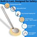Kitchen Scrub Brush with Handle, Non-Scratch Extra Strong Cleaning Brush for Wok, Cast Iron, Pans, Oven Racks, Air Fryer - Strong Model