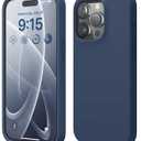 elago Compatible with iPhone 15 Pro Case, Liquid Silicone Case, Full Body Protective Cover, Shockproof, Slim Phone, Anti-Scratch Soft Microfiber Lining, 6.1 inch (Jean Indigo)