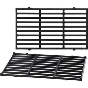 7637 Grill Grates Parts for Weber Spirit E-210 E-215 Grill Replacement Parts Weber Spirit II E210 GS4 S-210 E-220 I & II 200 Series Grill Parts Weber Spirit Cast Iron Cooking Grates Parts 17.5 Inch