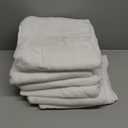 Eco Linen Soft Organic Bath Towels, Highly Absorbent Combed Cotton, Basic Bath Towel Collection, 24" x 48", Set of 6, White