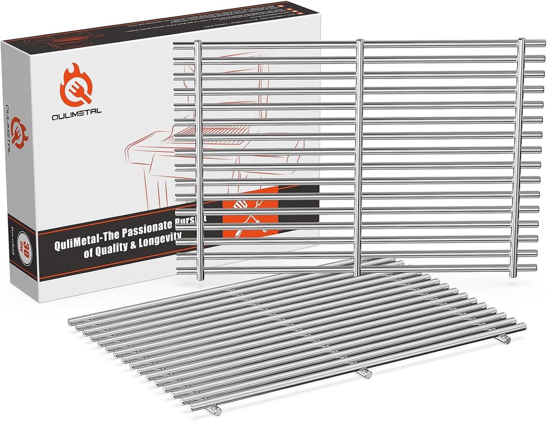 QuliMetal SUS304 Grill Grates for Weber Spirit E-310 and GS4 Spirit II 300 Series, Spirit 700, Genesis Silver B & C, Genesis Gold B & C, Genesis Platinum B & C, Genesis 1000-3500