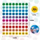 Garage Sale Price Stickers, 2000 Pieces Yard Sales Sticker 3/4 Inch Round Price Tags Labels, Multiple Denominations, Bright Colors