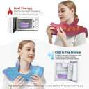 MORLIDEN Neck Heating Pad Microwavable for Shoulders, Warmer Wrap Microwave Heating Pad for Neck and Shoulders for Pain Relief (Purple)
