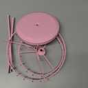 MODOWEY Rotating Necklace Holder Organizer Display Stand with 42 Hooks, 2 Tier Adjustable Metal Tree for Long Necklace Hanger Selling, Tall Spinning Bracelet Storage Rack for Men Women, Pink