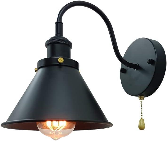 Vintage Black Farmhouse Wall Sconces,Industrial Gooseneck Wall Lamp (01-Gooseneck Wall Light)