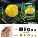 Gold Soccer Ball Micro Mini Building Block Set for Adults, Sports Football Fans for Home Office Decor, STEM Trophy Educational Toys for Boys Teens Age 14+ (646 Pieces) No Compatible with Lego