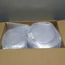 FLOWERCAT 200PCS Clear Plastic Plates Disposable Plates for Party - Heavy Duty Plastic Plates - 100 10" Dinner Plates and 100 7" Salad Plates for Weddings, New Year,Christmas Parties and Events