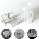 2 x DONGKER Aquarium Plant Holder,2 PCS Hanging Fish Tank Plant Pot for Fish Tank Wall Thickness up to 1.2cm/0.5" (Round Opening)