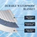 Waterproof Blanket 80"x90" for Adults, Reversible Waterproof Bed Cover for Dogs Cats Pets, Soft Leakproof Blanket for Bed Couch Sofa Furniture Protector, Dusty Pink/Off White
