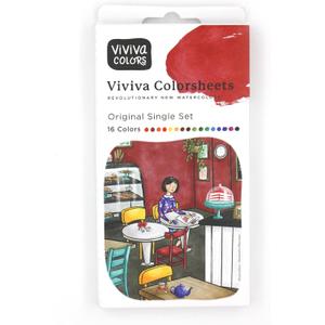 Viviva Coloursheets, Original Single Set, 16 Vibrant Watercolours, for Outdoor and Travel, VV276000 (Multicoloured)