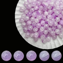 8mm Crackle Glass Beads for Jewelry Making, 700Pcs Round Crystal Beads for Bracelets, DIY Crafts (Purple Crackle)