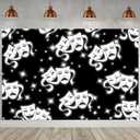 7x5FT Black Mask Backdrop Early 2000s Old School Emotion Glamour Shots Backdrops 90s Chola Party Decorations Photo Studio Prop Vinyl