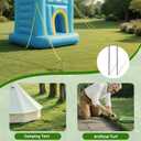 AAGUT 100x Metal Garden Stakes Tent Drip Line Irrigation Stakes,12 Inch Round Top Yard Chicken Wire Staples,Soaker Hose Tubing Spikes Landscape Fabric Staples, Sod Fence Lawn Ground Weed Barrier Pins